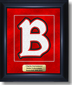 12x14 Solid Wood Display Satin Black Frame Personalized Gold Plate