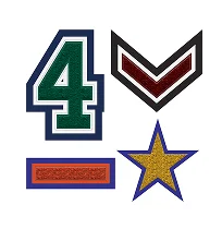 Numerals, Chevrons, Bars, and Stars